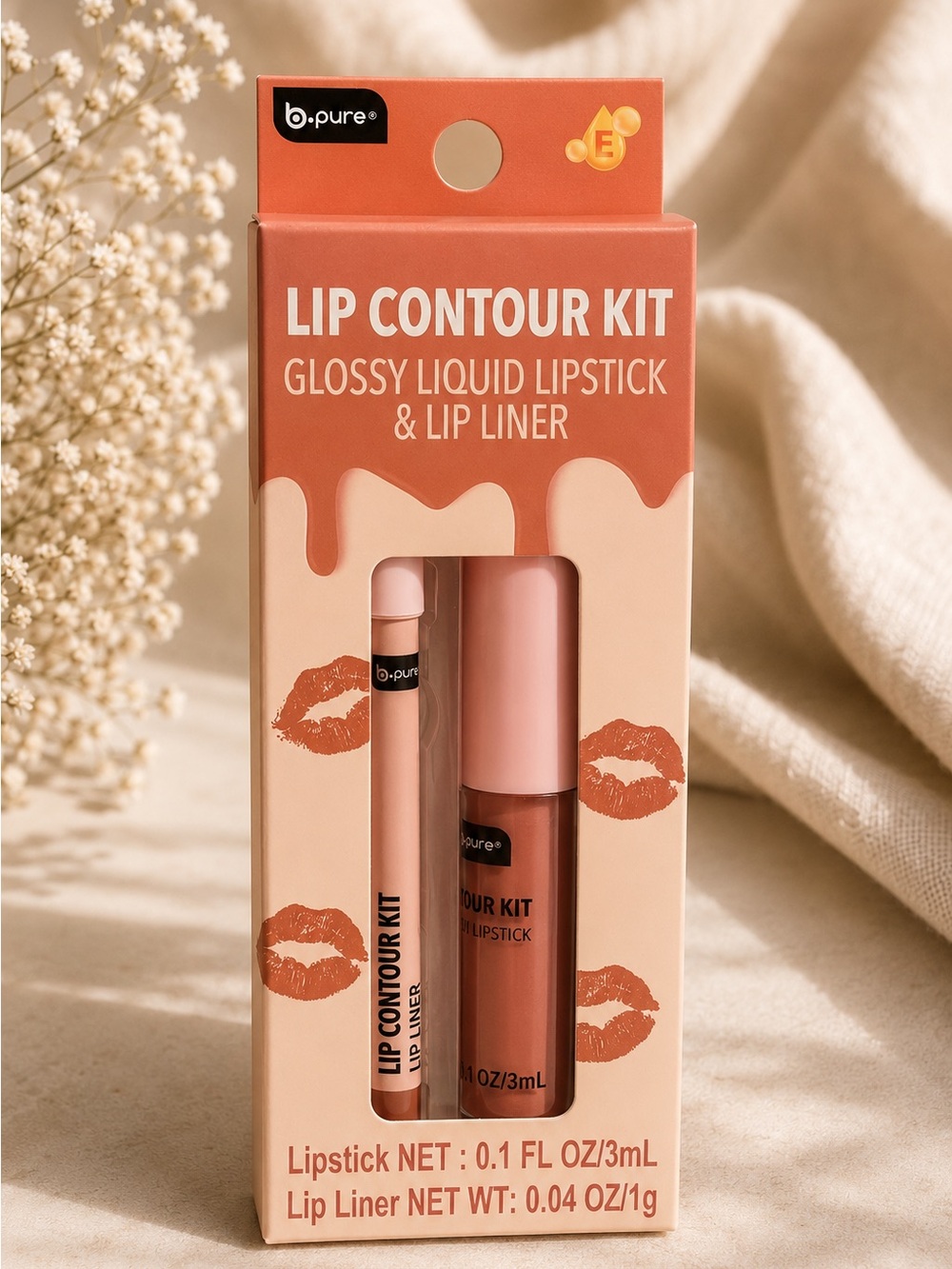 b•pure Lip Contour Kit
Glossy Liquid Lipstick & Lip Liner